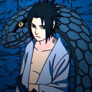 🎌 Sasuke Uchiha Naruto Sasuke, anime, Naruto, snake, Uchiha, character telegram sticker