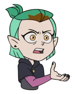 😠 Amity Blight The Owl House hoạt hình, phép thuật, phù thủy, Amity, thất vọng telegram sticker