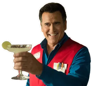 Bruice Campbell (Ash Williams, Evil Dead) telegram stickers