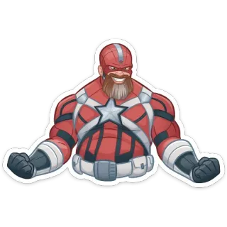 💪 Red Guardian Red Guardian, superhéroe, Marvel, personaje de cómic telegram sticker