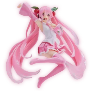 🌸 Sakura Miku sakura miku, vocaloid, anime, pink, figure telegram sticker