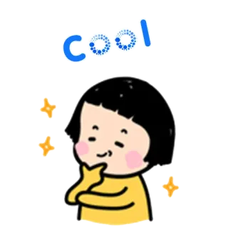 😜 cool かっこいい, 女の子, 星, 可愛い, 表情 telegram sticker