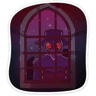 👹 Plague Doctor Medico della peste, Finestra, Gotico, Medievale, Maschera, Dottore, Halloween, Spaventoso telegram sticker