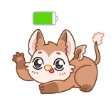 🔋 animal, cute, sticker, cat, fantasy, cartoon telegram sticker