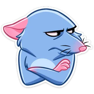 😡 rata, ratón, dibujo animado, animal, emoticono, expresión, lindo, divertido telegram sticker