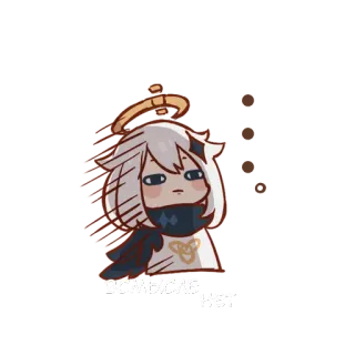 😢 всмьIсле нет อนิเมะ, มีม, ตัวละคร, น่ารัก, ไพม่อน, Genshin Impact telegram sticker