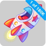 🎁 1 of 180K จรวด, สติกเกอร์, ยานอวกาศ, การ์ตูน, ดาว telegram sticker
