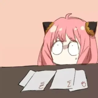 😰 Anya Forger Spy × Family Anime, Spy x Family, Anya Forger, Dessin animé, Mignon, Fanart, Mème telegram sticker