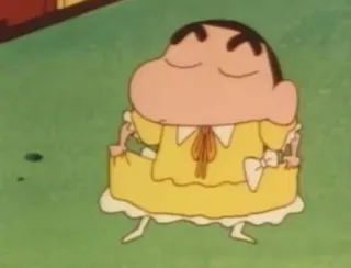 👗 Shin-chan Crayon Shin-chan อนิเมะ, การ์ตูน, ชุดเดรส, เด็ก, ชินจัง telegram sticker