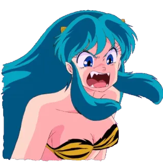 😈 Lum Urusei Yatsura anime, cartoon, character, lum, urusei yatsura telegram sticker