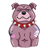 💪 สุนัข, การ์ตูน, สัตว์, สัตว์เลี้ยง, สติกเกอร์ telegram sticker