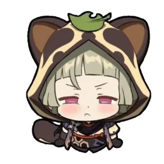 😳 Sayu Genshin Impact ซายู, เก็นชินอิมแพกต์, อนิเมะ, เกม, ทานูกิ, นินจา telegram sticker