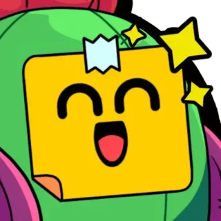 😄 cactus, spike, happy, cartoon, yellow telegram sticker