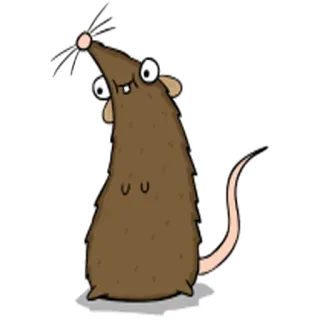🐀 Ratto cartoon, Adesivo animale, Ratto divertente whatsapp sticker