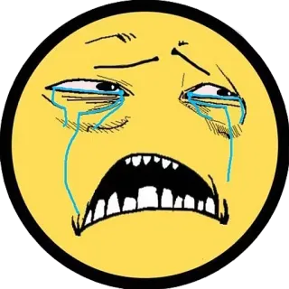 🌝 crying, emoji, sad, meme whatsapp sticker