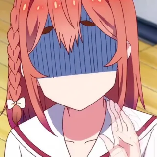 🌸 Аниме, Персонаж, Стеснительный, Смущенный, Вайфу telegram sticker