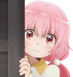 👀 Anime, Ragazza, Carina, Capelli rosa telegram sticker