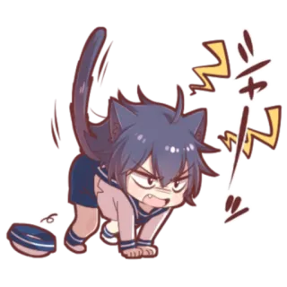 🍓 シャワ gato, bravo, anime, fofo, chibi, furry telegram sticker
