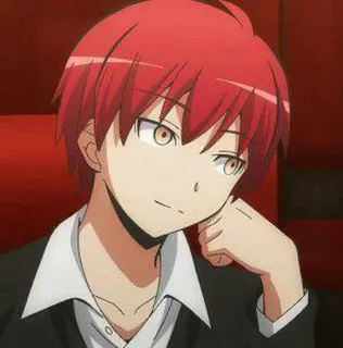 🤟 Karma Akabane Assassination Classroom Anime, cabelo vermelho, garoto anime, Karma, Akabane, Assassination Classroom whatsapp sticker