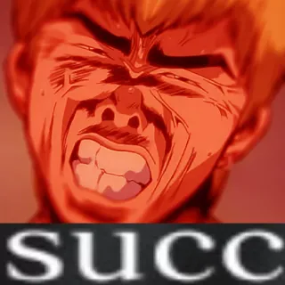 😁 SUCC Аниме, Мем, Выражение, Смешной telegram sticker