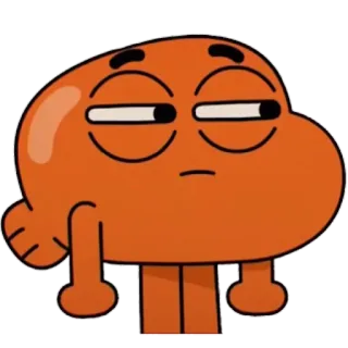 😒 Darwin Watterson The Amazing World of Gumball Dibujo animado, Pez, Animal, Personaje, Naranja, Animado whatsapp sticker