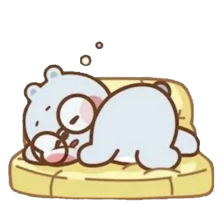 😴 หมี, นอนหลับ, น่ารัก, การ์ตูน telegram sticker