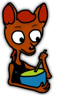🍵 Cartoon, Tier, Kochen, Figur, Illustration telegram sticker
