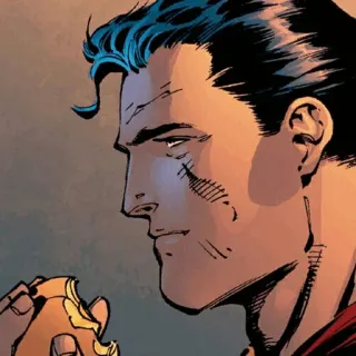 💎 Superman Superheld, Comic, Mann, Essen, Profil telegram sticker