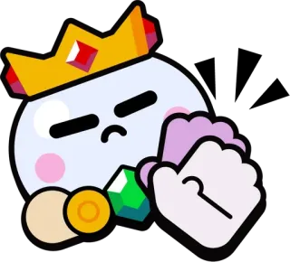 🌟 Hoạt hình, Nhân vật, Hình dán, Vương miện, Nắm đấm, Găng tay telegram sticker
