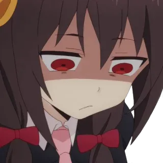 😞 Yunyun Konosuba อนิเมะ, ยุนยุน, Konosuba, โกรธ, มีม telegram sticker