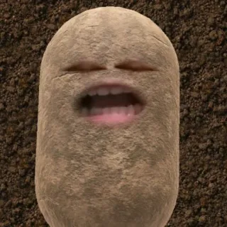 🥔 kartoffel, lustig, meme, mund, animiert whatsapp sticker