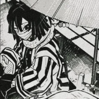 🐍 Obanai Iguro Demon Slayer อนิเมะ, มังงะ, ดาบพิฆาตอสูร, โอบาไน อิกุโระ, เสาหลัก, เสาหลักงู, ตัวละคร telegram sticker