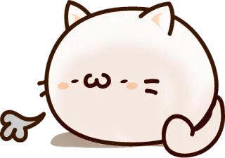 😤 kucing, lucu, kawaii, hewan, stiker, kucing putih, kartun telegram sticker