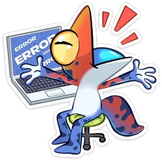 🤯 ERROR
ERROR
ERROR error, computer, sticker, cartoon, digital art, tech telegram sticker