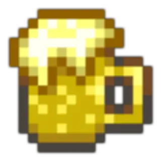 🍺 cerveza, bebida, pixel art, bebida, alcohol telegram sticker