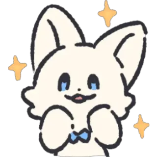 😱 lucu, binatang, putih, karakter, bintang, kucing, anak kucing telegram sticker
