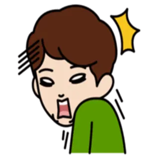 💙 cartoon, shocked, surprised, expression, reaction, animated whatsapp sticker