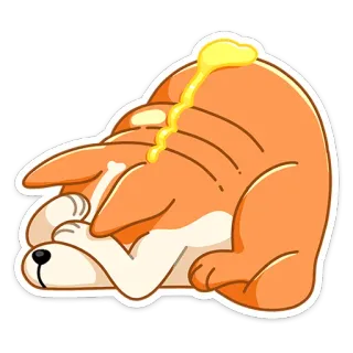 🙈 หมา, เศร้า, ร้องไห้, น้ำตา, สัตว์, การ์ตูน telegram sticker