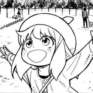 😃 Anya Forger Spy × Family Wheeeeeeeee! Anime, Mangá, Anya Forger, Spy x Family, Feliz, Criança, Eba telegram sticker