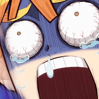 🏮 animé, visage, choc, surprise, yeux, peur, effrayé, cri whatsapp sticker