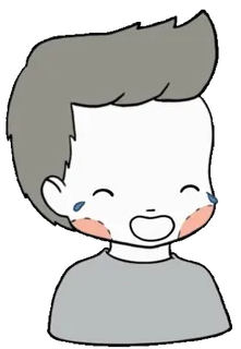 😂 crying, cartoon, sad, character, emotions telegram sticker