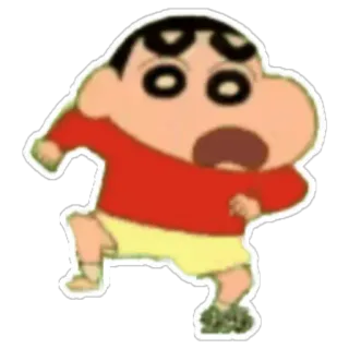 😨 Shin-chan Crayon Shin-chan アニメ, カートゥーン, 面白い, ダンス telegram sticker