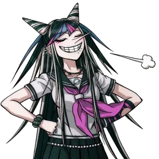 😏 Ibuki Mioda Danganronpa Anime, Spiel, Mädchen, Ibuki Mioda, Danganronpa, Lächeln telegram sticker