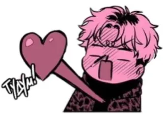 🤩 TYVM! amor, coração, obrigado, fofo, desenho animado, anime telegram sticker
