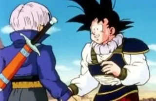 😰 Goku Dragon Ball Z Anime, Dragon Ball, Goku, Trunks, Combat, Dessin animé telegram sticker