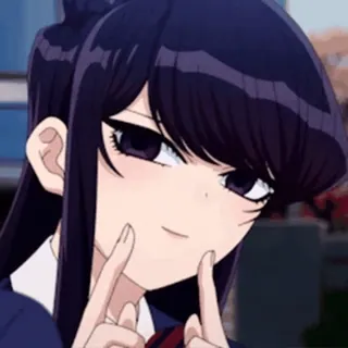 😄 Komi Shouko Komi Can't Communicate อนิเมะ, มังงะ, โคมิซังเป็นโรคสื่อสาร, โคมิ โชโกะ, น่ารัก, ผู้หญิง, ยิ้ม telegram sticker