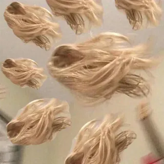 😱 blonde wig, hair, wig, blonde telegram sticker