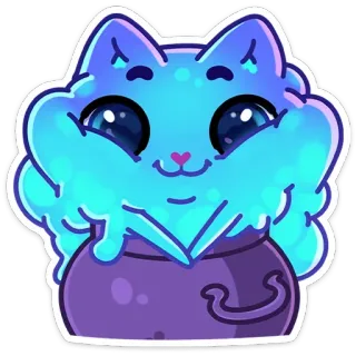 ☺️ แมว, น่ารัก, การ์ตูน, ดิจิทัลอาร์ต, สัตว์เลี้ยง, สัตว์, คาวาอิ telegram sticker