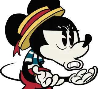 🤭 Mickey Mouse dessin animé, souris, Disney, en colère, personnage, Mickey Mouse telegram sticker