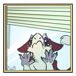 🏠 милый, собака, окно, мультфильм, животное, питомец telegram sticker